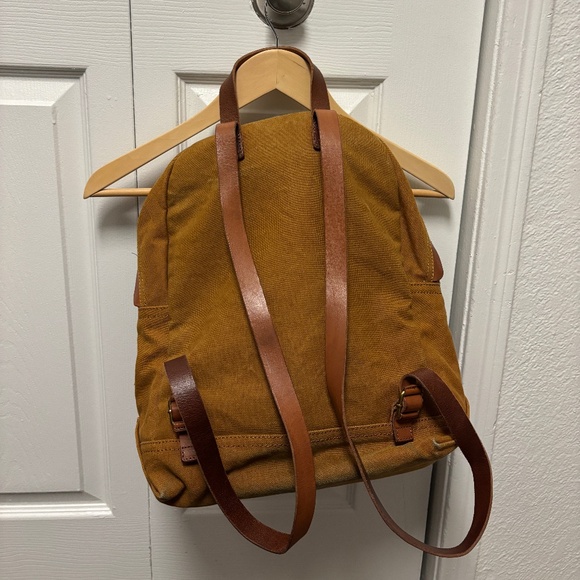Madewell Canvas and Leather Large Backpack \